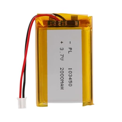 LiPo Akku 3,7V 2000mAh 103450 mit JST-Kabel – Wiederaufladbarer Lithium Polymer Akku für Bluetooth-Lautsprecher, DIY-Projekte und Elektronikgeräte