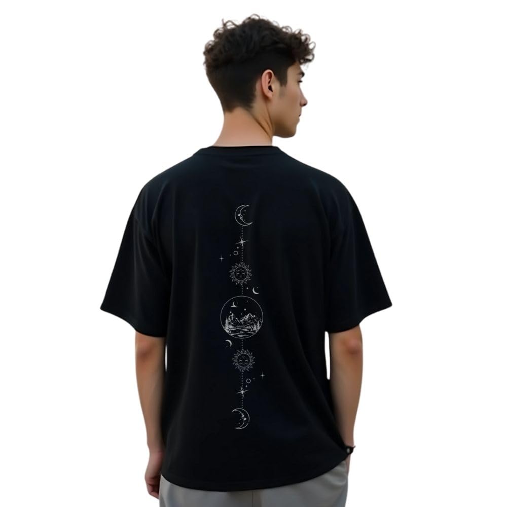 Men's Cotton Oversized Fit Graphic Print T-Shirt