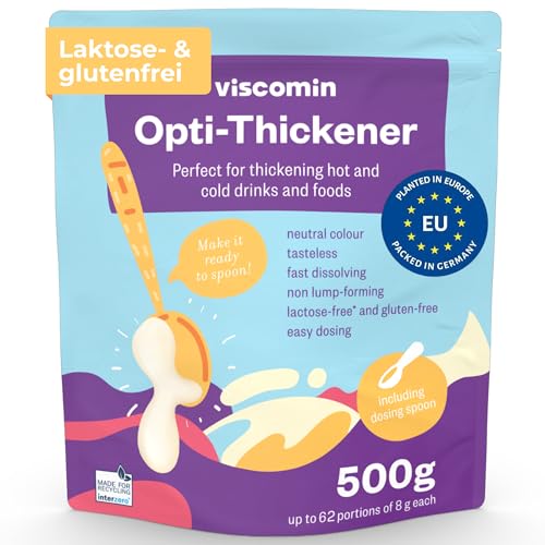 RheinNatur Viscomin Polvo espesante 500 g Recambio - Polvo espesante para bebidas y alimentos - Espesante para espesar bebidas y alimentos - Vegano y sin sabor