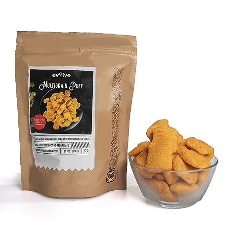 Evolve Roasted Multigrain Puff Healthy Snacks, Gluten Free, High Protein, Rich Fiber, Guilt Free, Low Calorie, Vegan, Ready to Eat, Masala Flavor - 40g Pack of 2 (B0CJJR4321) Amazon Price History, Amazon Price Tracker