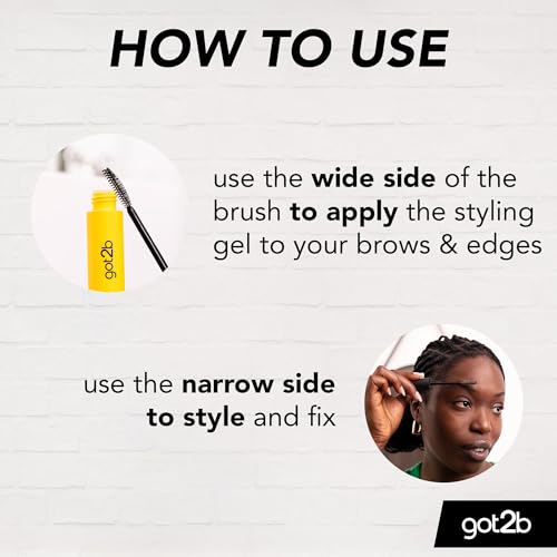 got2b Glued 4 Brows & Edges Gel 2 in 1 16ml, Screaming Hold Brow Gel, klares Augenbrauengel für langanhaltende Looks, stark haltendes Augenbrauengel got2b, vegane Formel*, natürlich gewonnene