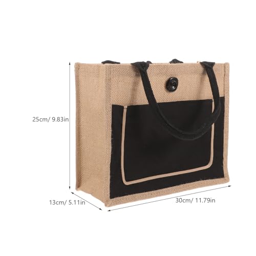 Bolsa para compras reutilizable de yute, capazo resistente y plegable para el día a día 4
