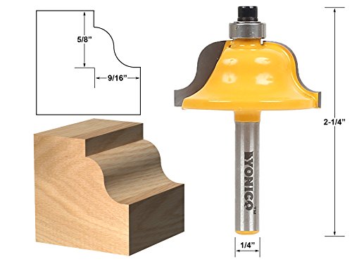 Yonico 13184q - Roman Ogee Edge Forming Router Bit, Cutting Depth: 9/16" - 1/4" Shank, 1/4 Inch - Image 2