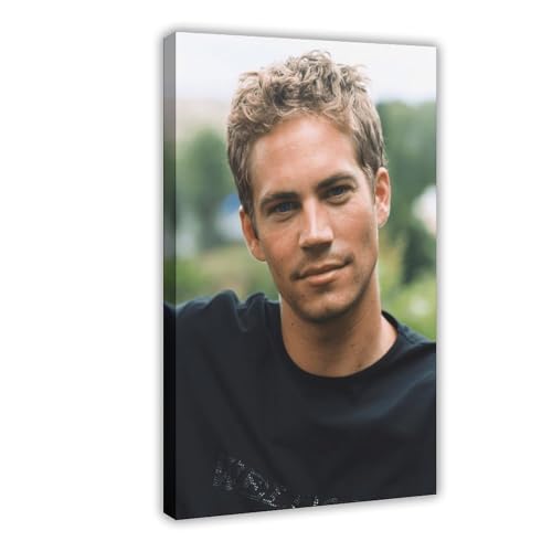 Poster Paul Walker sur toile encadré 60x90 cm pour décoration murale moderne