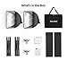 RALENO Softbox Lighting Kit, 2 x 16'' x 16'' Photography Studio Equipments with 50W / 5500K / 95 CRI LED Bulbs, Continuous Lighting System for Video Recording and Photography Shooting Model：PS080