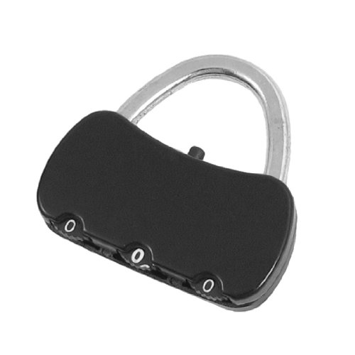 Image of Aexit Portable Black Padlocks & Hasps 3 Digits Bag Shape Combination Coded Lock Combination Padlocks Luggage Padlock