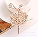 WOIWO 1PCS New Korean Silk Scarf Brooch, Gem-Encrusted Luxury Fashion Ballerina Brooch
