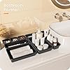 【𝟮𝟮𝗣𝗖𝗦】A-LUGEI Plastic Black Desk Drawer Organizer, Bathroom Organizers and Storage, Makeup Organizer, Organization and Storage Bin Container for Vanity Office Utensils Tool Pantry Cosmetic #1