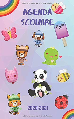 Télécharger Agenda Scolaire 2020 2021 Journalier Kawaii / Panda Chien Ours Renard Papillon Abeille Coccinelle Mo Francais PDF