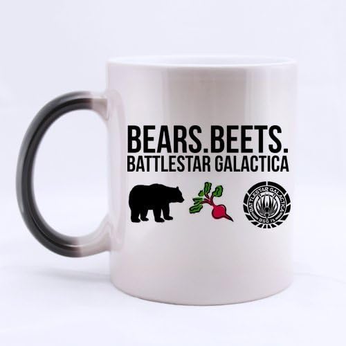 Bears, Beets, Battlestar Galactica Mug Funny Novelty Ceramic Tea Morphing Coffee
