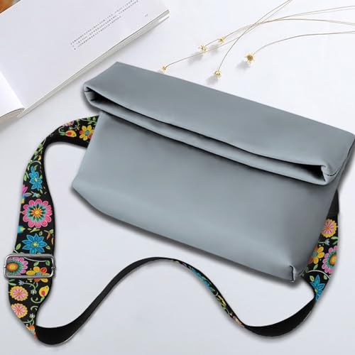 Image of Wide Bag Straps Replacement Crossbody Mandala Flower Guitar Straps for Handbags /Purses /Messenger /Duffel Bags Backpack Straps Colorful Replacement Adjustable Length from 30 inch to 50.3 inch