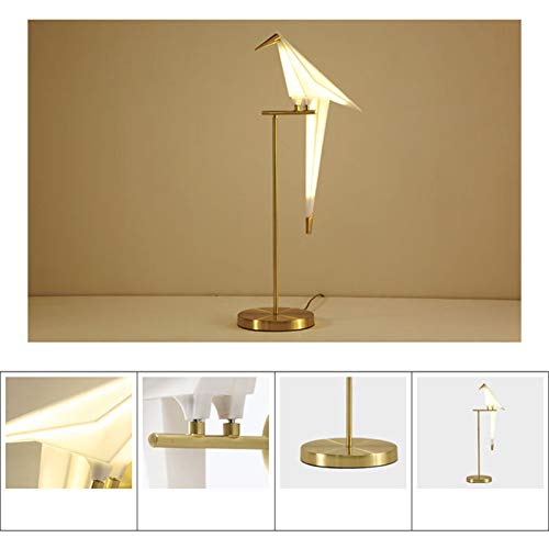 Hteedy 110V Led Origami Crane Bird Table Lamp Bedroom Home Modern Thousand Paper Crane Single-Head Tables Lamps Floor Light Home Decor Living Room Bedroom Office #TOP5
