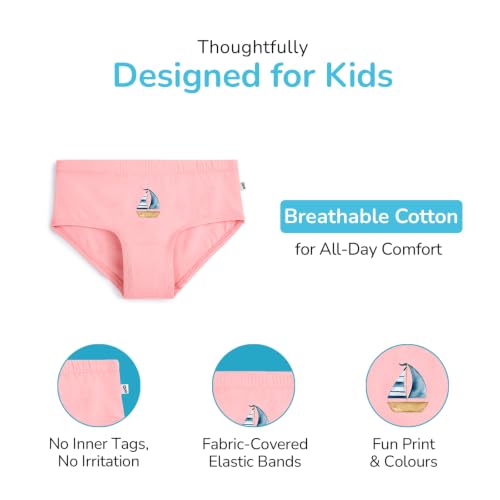 Image of YouGotPlanB Cotton Briefs for Girls | Ages 3-16 | Everyday Panties for Girls | Gentle Waistband | Skin-Friendly | Secure Fit