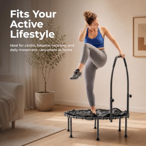 Sunny Health & Fitness 36” Bungee Exercise Trampoline, Adjustable Handlebar - image 6