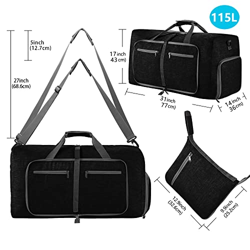Image of Vomgomfom 65L /85L /115L Foldable Travel Duffle Bag with Shoe Compartment