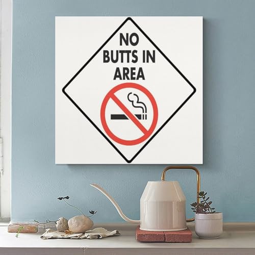 Poster sur toile Warning No Smoking idée cadeau déco originale - 5