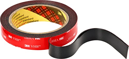 3M VHB 5952 - Cinta adhesiva de doble cara universal Extraforte de espuma acrílica, resistencia al agua y a altas temperaturas, para coche, casa y oficina (12 mm x 4,6 m) Cover