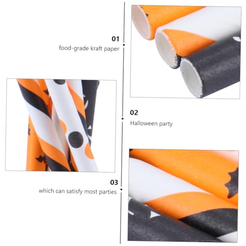 Set de 250 pitillos de papel para fiesta de Halloween miniatura 4