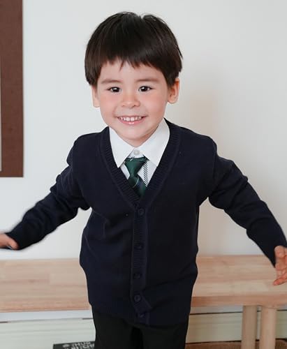 Girls Cardigan Sweater V-Neck Cotton Long Sleeve School Uniform Clothing Button Knit Tops Sweater for Girls 7-84