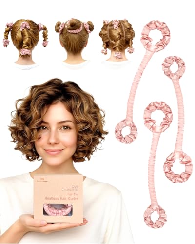 BONNET QUEEN Heatless Hair Curler Set (3Pcs), Heatless Curls Overnight with Satin Hair Rollers for...