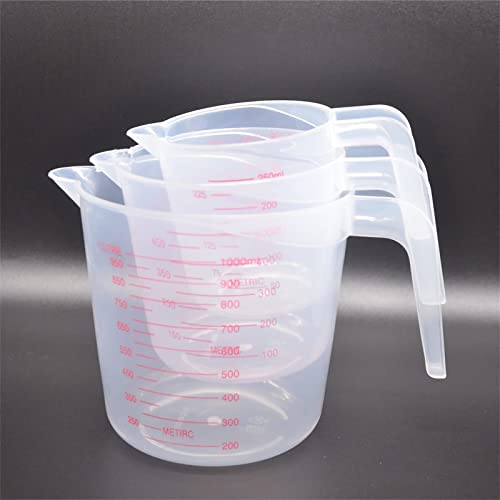 Vaso medidor plástico 500 ml transparente con asa miniatura 6