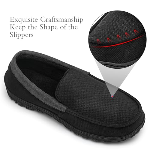 Image of shoeslocker Mens Slippers Microsuede Moccasin Memory Foam House Shoes