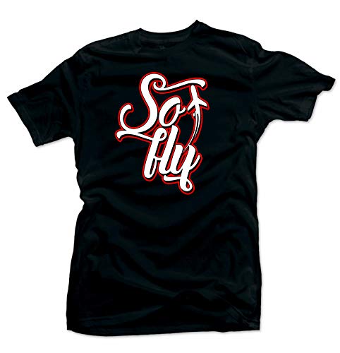 Jordan 11 Bred 2019 Match Shirts (Jordan 11 Bred 2019 - So Fly (Black), 4XL)