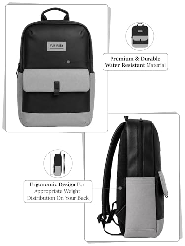 Image of FUR JADEN Anti Theft Number Lock Backpack Bag with 15.6 Inch Laptop Compartment, USB Charging Port & Organizer Pocket for Men Women Boys Girls
