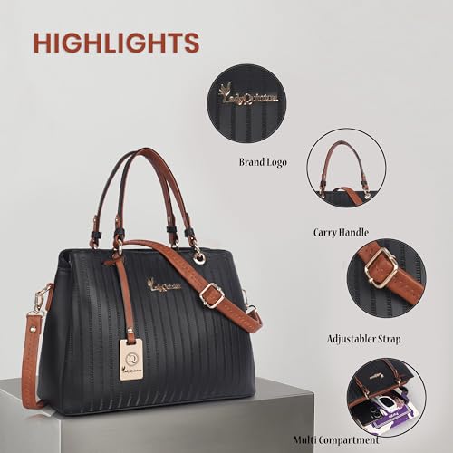 Image of Lady Quinton Women's Striped Line Handbag for Women| Ladies purse | Stylish Shoulder Bag | Gift for Women