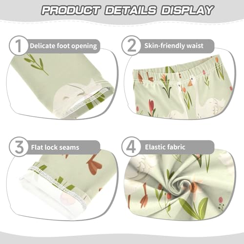 Toddler Girls Leggings Printed Yoga Pants Leggings Gooses Flower for Kids3