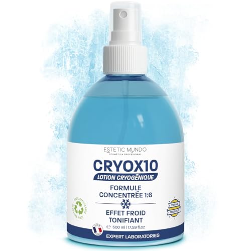 CRYOX10 Loción Fría Concentrada 1:6 – Crioterapia | Efecto Inmediato, Anticelulítico Reductor | Alivio para Articulaciones y Piernas Cansadas | En Spray, con Gasa, Vendas o Toalla (500)