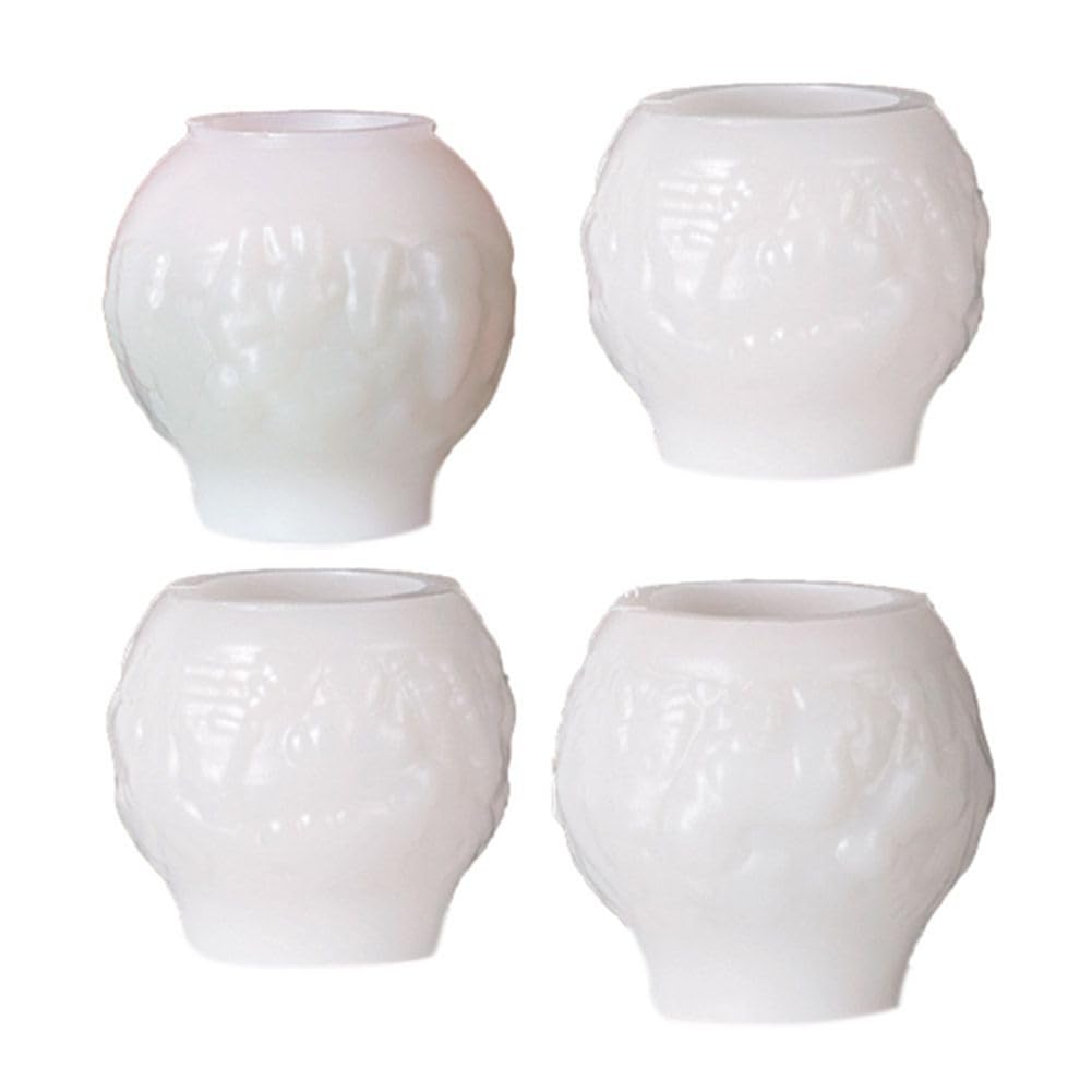 CTRLZS 4PCS Christmas Day Snow Scene Ball Candle Molds Silicone Mould for Relief Sphere Plaster Making Handmade Soap