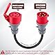 KAOLALI CEE Adapter, 32A(22KW) Stecker auf 16A(11KW) Kupplung, 5-Polig CEE Adapter 32A auf 16A, 400V, Tragbar, Schutzart IP44, 50cm