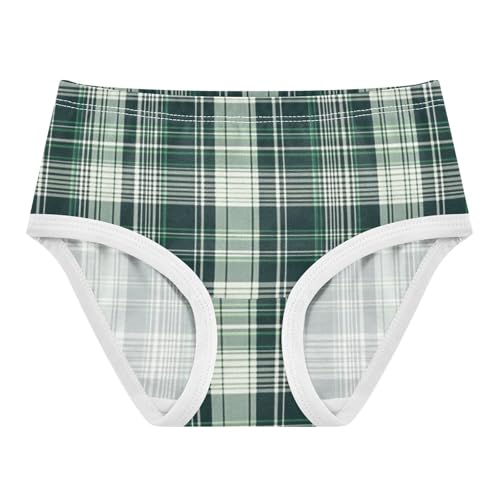 Girls' Triangle Panties Comfort Color for Young Girls Traditional Tartan Style for Textiles