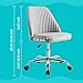 Rimiking Home Office Modern Twill Fabric Adjustable Mid-Back Task Ergonomic Executive Chair, Gray