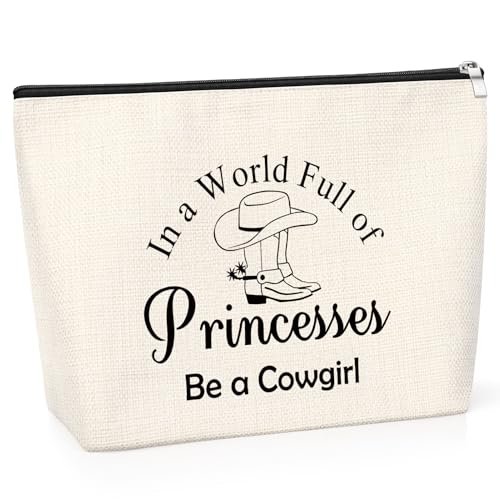 Cowgirl Gifts for Women Cowgirl Makeup Bag Country Girl Gifts for Western Lovers Western Country Cowgirls Gifts Travel Zipper Pouch Cowgirl Boots Cosmetic Bag Western Stuff for Women