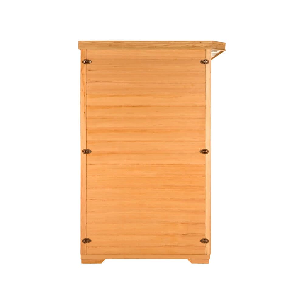 Home Deluxe – Infrarotkabine REDSUN L –153 x 110 x 190 cm - für 2-3 Person, 6 Keramikstrahler, Holz: Hemlocktanne I Infrarotsauna, Sauna, Wärmekabine, Infrarot