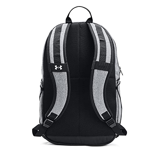 Under Armour unisex Gametime Backpack, Pitch Gray Medium Heather (012)/Leather Brown, One Size Fits All2