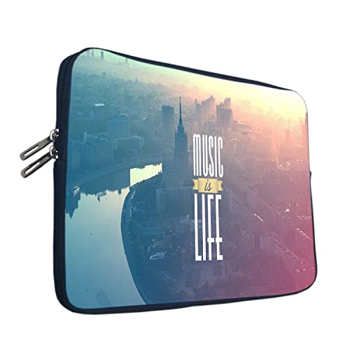 Image of TheSkinMantra Chain Laptop Sleeve Bag Compatible with Laptop /Macbooks /Chrombook /Notebook /Zbook (13.3 Inch (Chain), Music is Life)
