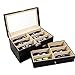 Produktbild Meshela  Brillen Aufbewahrung Brillenbox Sonnenbrillen Organizer  Kasten  aus  PU  Leder mit 12 Fächern Display Box