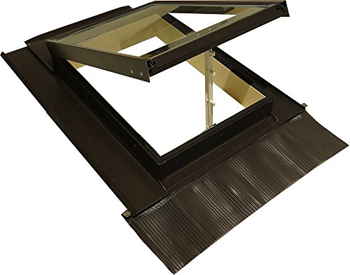 Lucernario per Tetto con Misure Dimensioni cm 45x60 in Legno Alluminio Apertura a Vasistas con Vetro Temperato Antigrandine e di Sicurezza - Guarnizione per Isolamento Classic