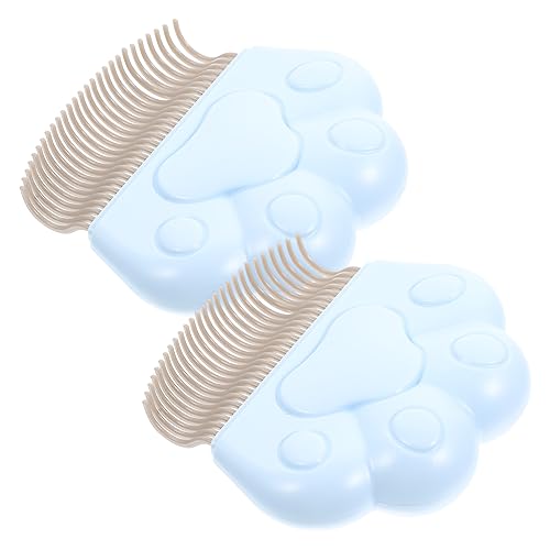 BESPORTBLE 2Pcs Indoor Cat Comb Pet Grooming Tool for Easy Hair Removal Lightweight and Portable Design for Cats and Dogs Effortlessly Reduces Shedding
