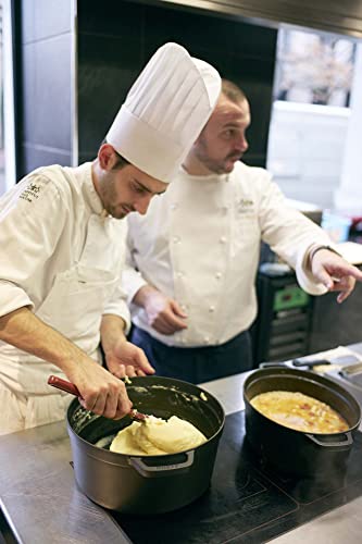 Image of STAUB Cast Iron Round Cocotte, Dutch Oven, 13.25-quart, serves 12+, Made in France, Matte Black