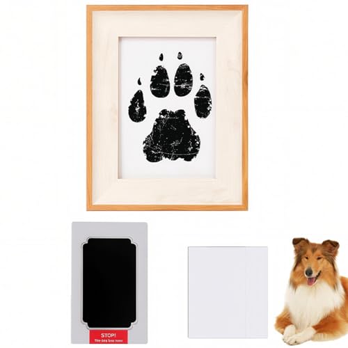 Lifetips ラフ・コリー(Rough Collie) ペット用 足あと スタンプ キット 足型 肉球 手形足形スタンプ 足形作成キット 記念 足跡 汚れない 足形 取る 肉球 肉球拓 手形 型取り 簡単 安心 手軽 足跡パッド オリジナル プリント