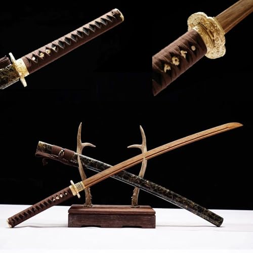 居合練習刀 木刀 鞘付き 梨の木 初心者 ピッタリ 剣の練習、展示会、コレクション、ロールプレイングに使用されます 全長約105cm