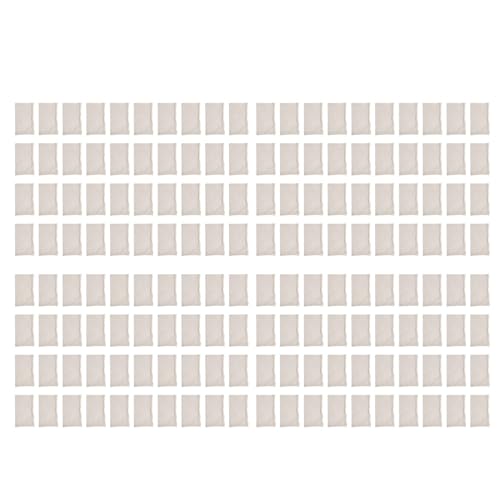 Bunggou 160個 キャンバスペンシルポーチジッパー化粧バッグ ブランククラフトDIYバッグ 多目的トイレタリー固定収納バッグ(ベージュ)