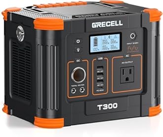 GRECELL 300W Portable Power Station 288Wh Solar Generator with USBC PD 60W, 110V Outlet Perfect for Camping, Outdoor Trips, Home Backup & Travel