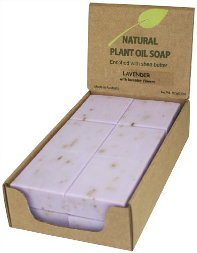 French milled Lavender with flowers natural soap - 2 boxes (24 bars)