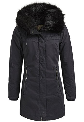 Preisvergleich Produktbild Khujo Ekatherina Damen Parka Jacke Mantel Winterjacke Freja navy dunkelblau vegan