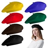 choyaxo 6pcs Halloween Party Berets French Beret Bulk Multicolor